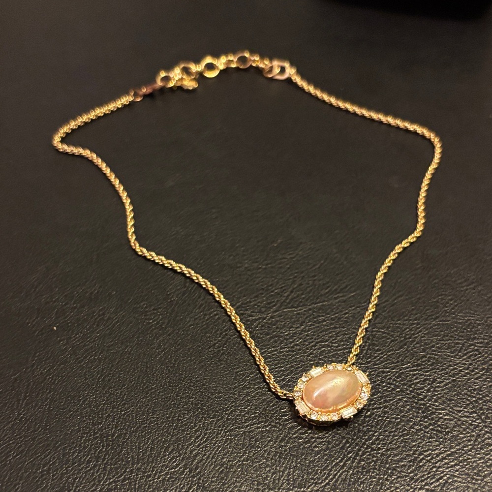 Dior Gold Necklace with Iridescent Centerpiece - Picture 3 of 6